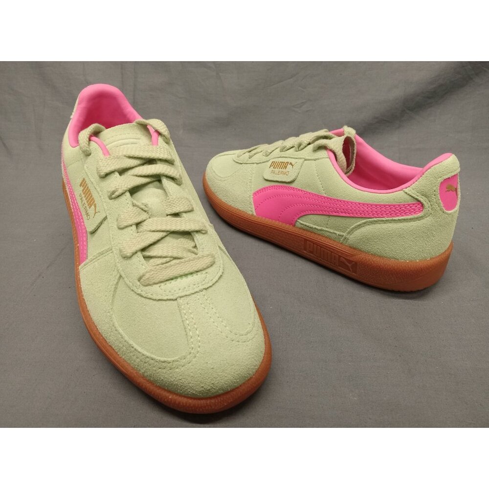 Puma Girls Palermo Jr. Lace Up Sneakers Mint Pink Size 6 NEW NO BOX! - Picture 1 of 11